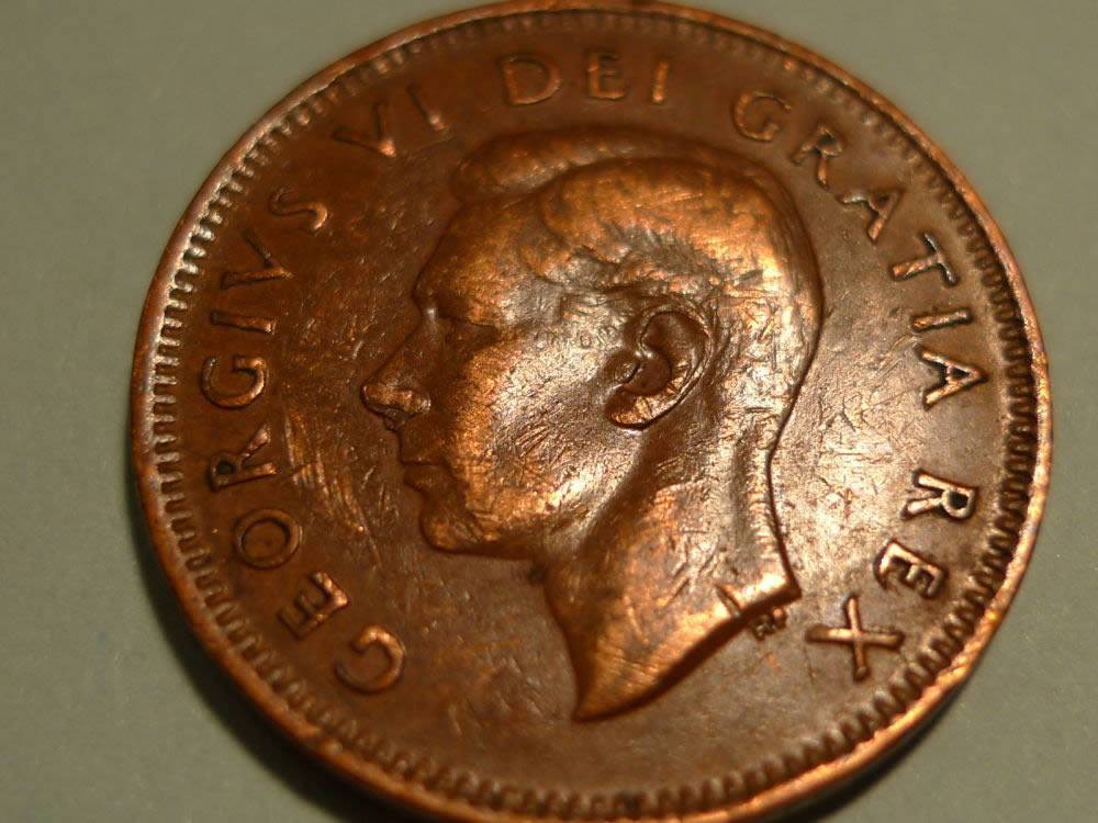 Canada-1-Cent-1948-*-King-With-A-Funny-Nose*