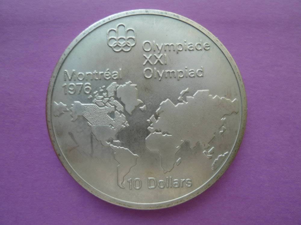 Canada-10-Dollars-Montreal-Xxl-Olympiad-1976-Coin-#-2