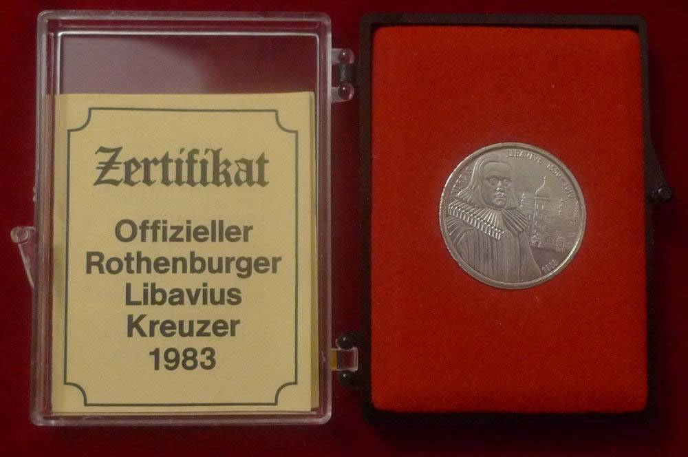 Zertifikat--Offizieller-Rothenburger-Libavius-Kreuser-1983