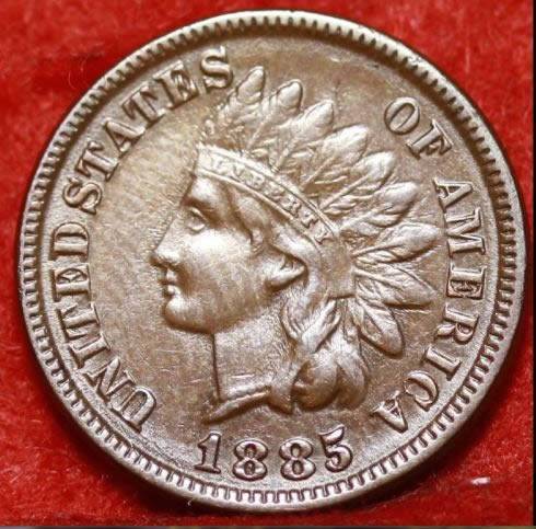 1885-Philadelphia-Mint-Copper-Nickel-Indian-Head-Cent