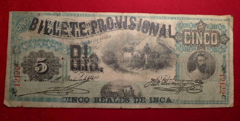 1881-Billete-Provisional--Republica-Del-Peru