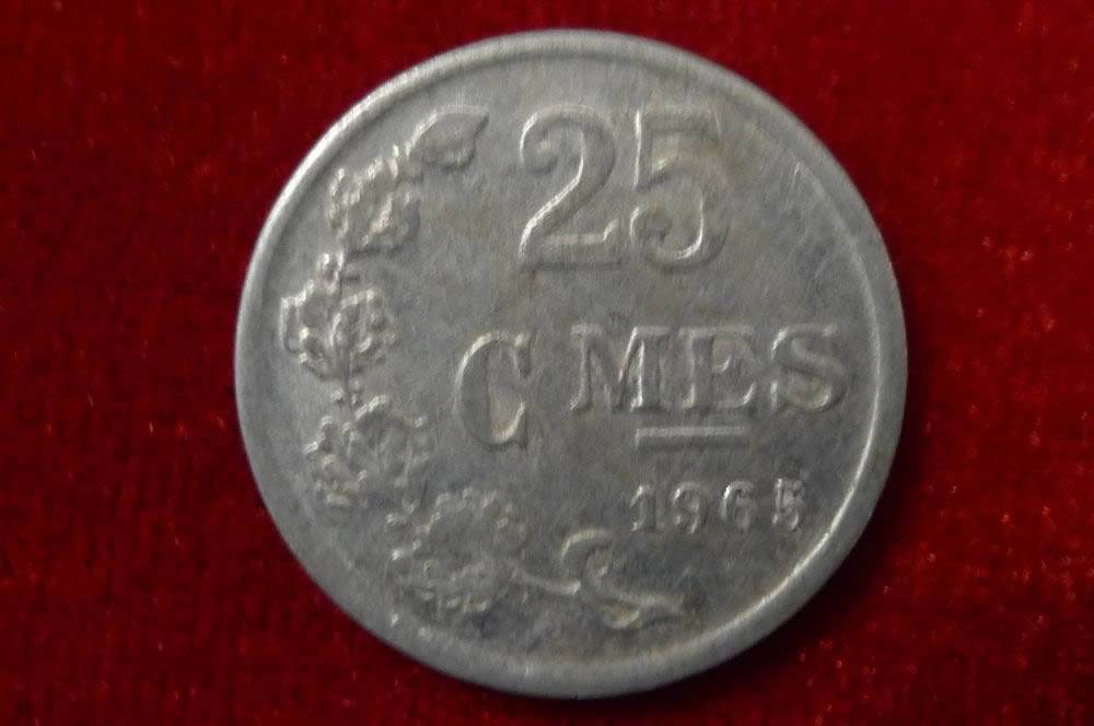 1965-Luxembourg-,25-Centimes