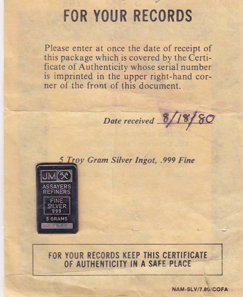 Jm-5-Troy-Gram-Silver-Ingot,999-Fine-With-Certificate-Of-Authenticity