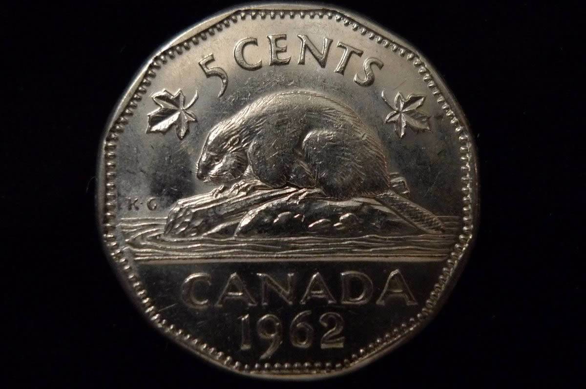 1962-Canada-5-Cents-...doubled-Date-+-Double-A--Canada*
