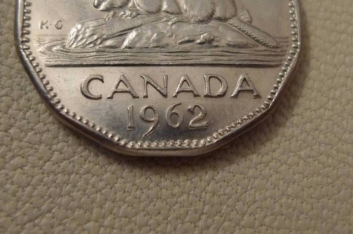 1962-Canada-5-Cents-...doubled-Date-+-Double-A--Canada*