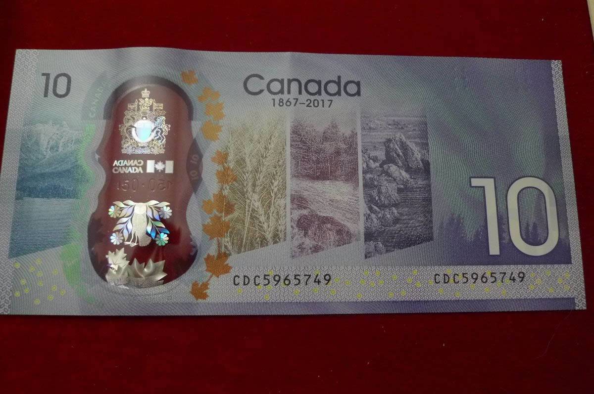 New-Ten-Dollar-Canadian-Bill-Celebrating-Canada's-150th-1867---2017