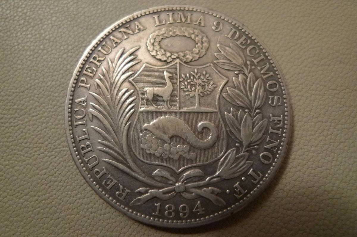 1894-Rep�blica-Peruana,-Un-Sol-.,-Lima-T.f.