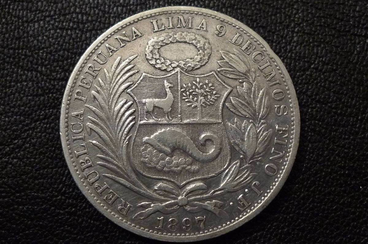 1897-Rep�blica-Peruana,-Un-Sol-.,-Lima-J.f.