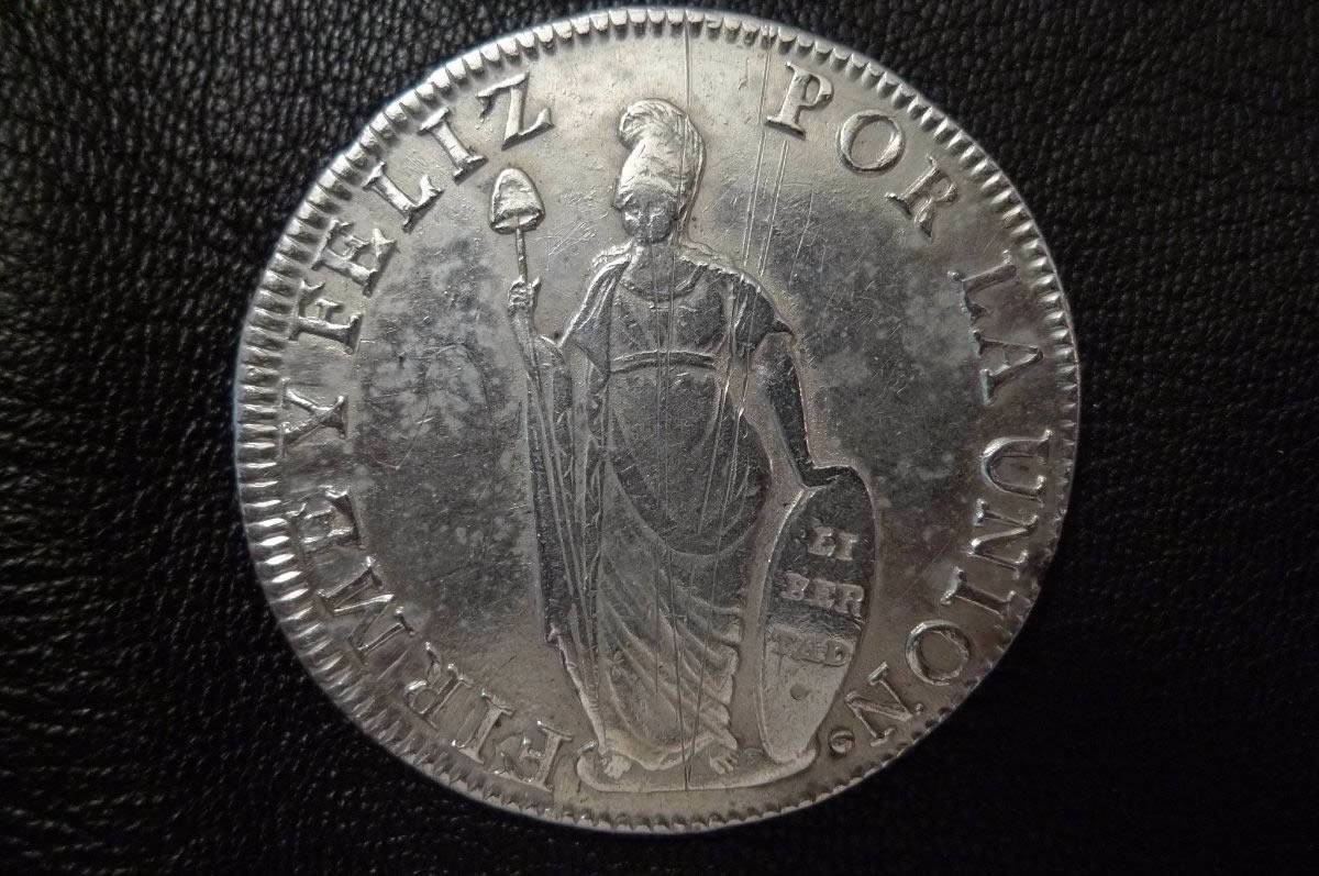 1834-Repub.peruana,-Lima-8-Reales-.m.m.