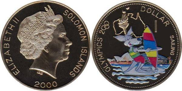 2000-Solomon-Islands-,-Olympics-Sailing,--Dollar