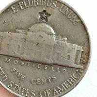 1941-D-Jefferson-Nickel-With-Strange-Star-On-Reverse