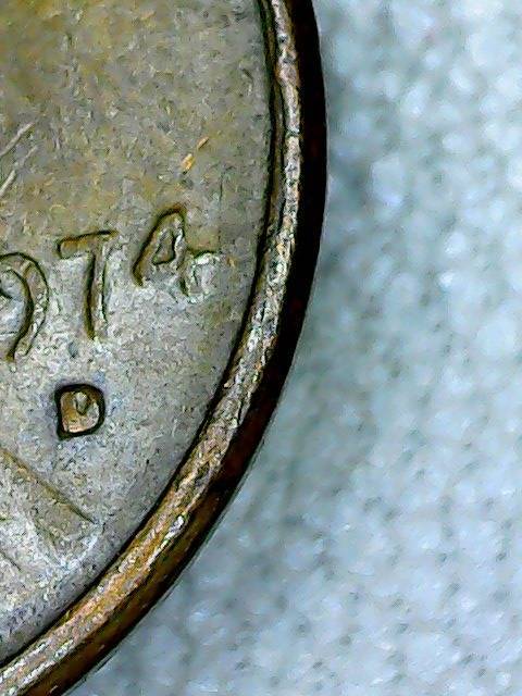 1974-D-Lincoln-Penny-With--Filled-Mint-Mark.