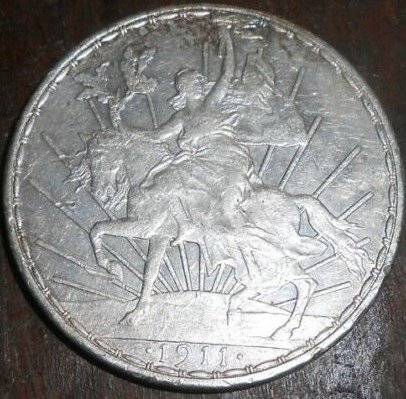 1911-Estados-Unidos-Mexicanos-Un-Peso--Caballito