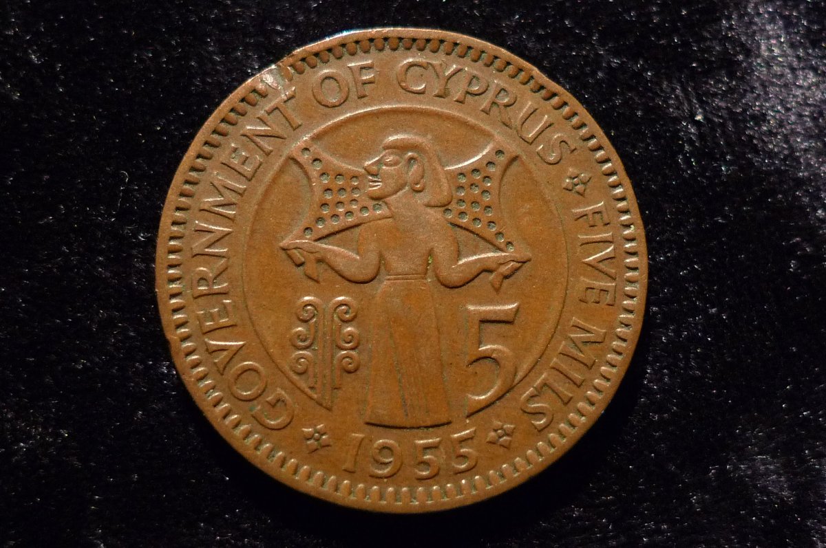 Opinions-About-This-Coin-:-1955-Cyprus.-5-Mils--