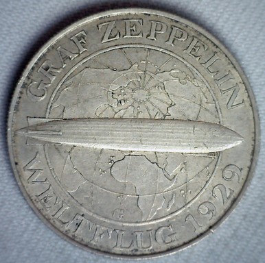 Germany--Weimar-Republic-1930-G-5-Reichsmark-Graf-Zeppelin,