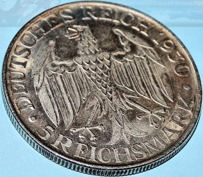 Germany--Weimar-Republic-1930-G-5-Reichsmark-Graf-Zeppelin,