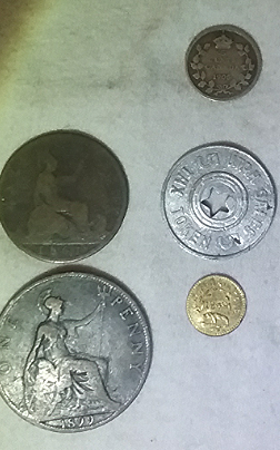 Tax-Token-,-Utah,-And-Some-Sort-Of-Gold-Baby-Fraction--1849,-California.