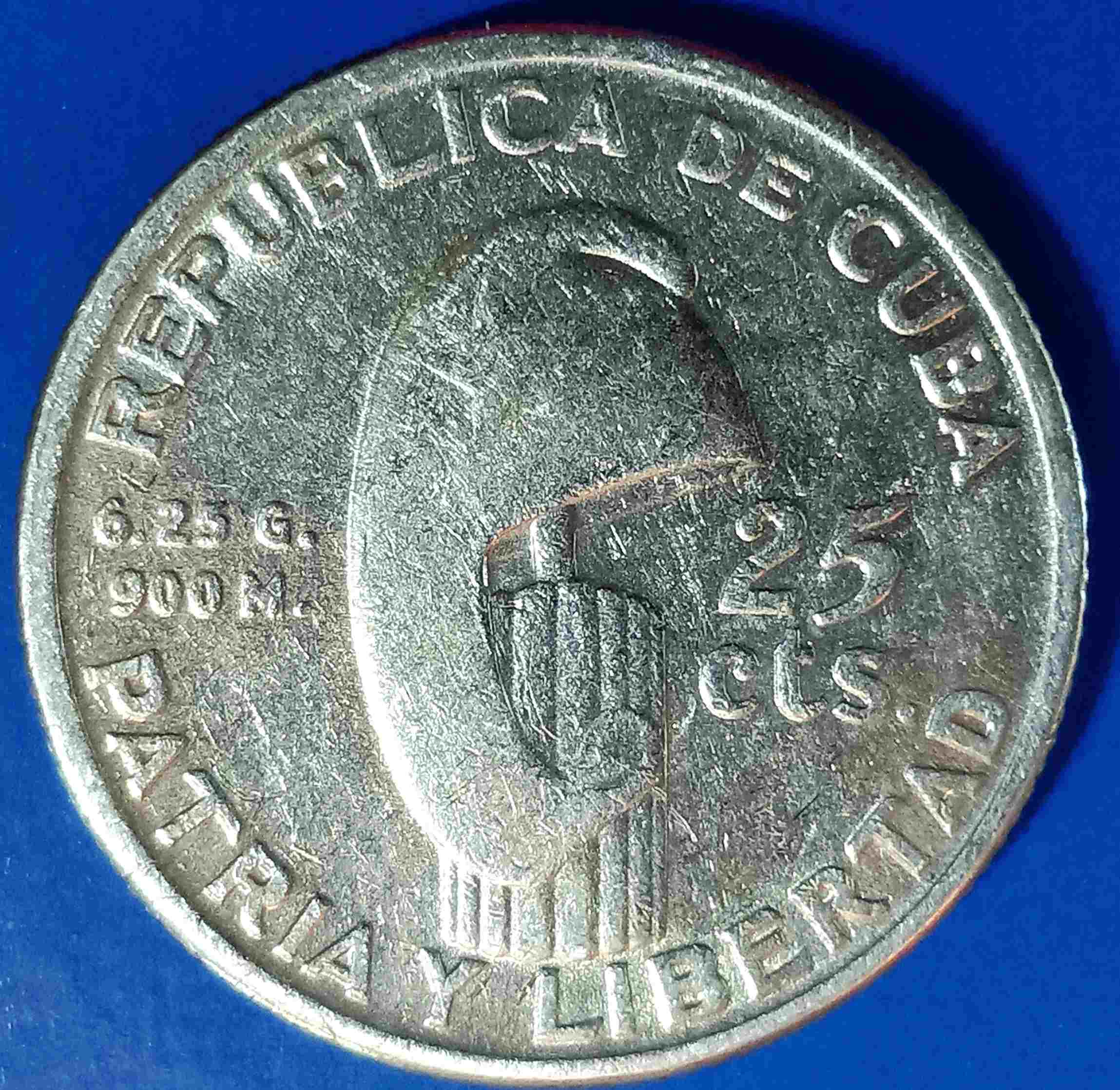 Cuba-25-Centavos-1953-Marti-Centennial
