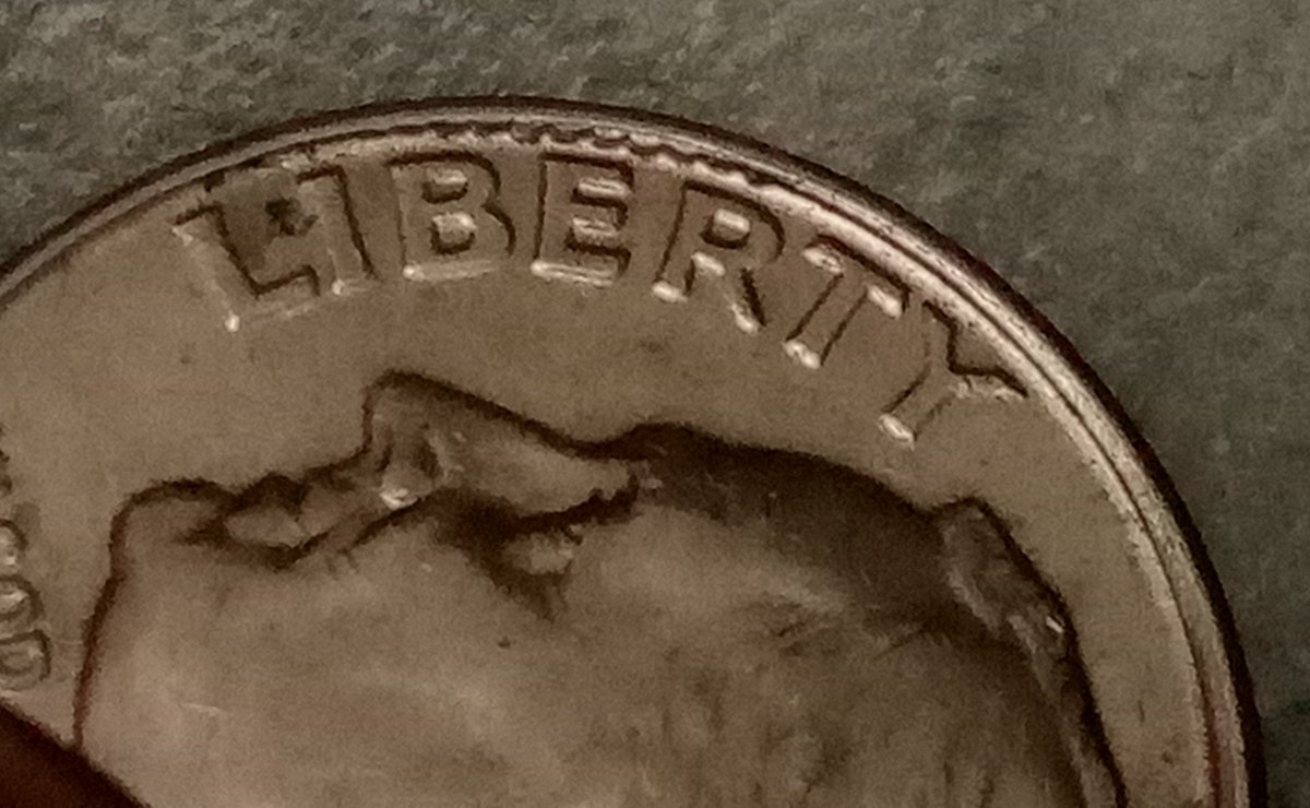 1995-P-Dime-Issue-With-Planchette-Above-Word-Liberty-And-Reverse-Side
