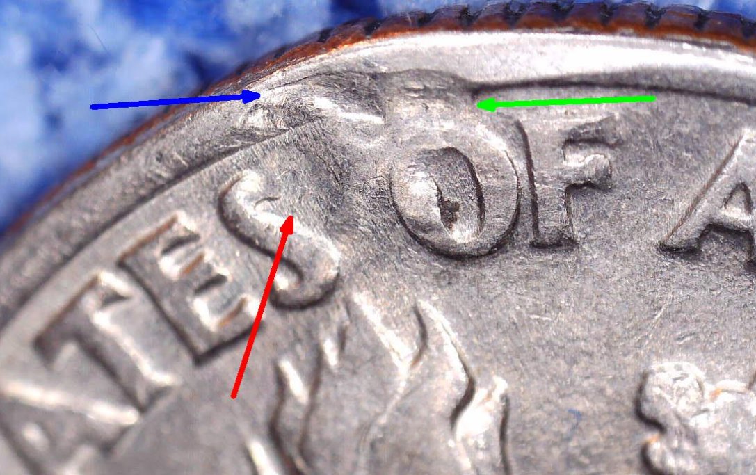 1986-D-Roosevelt-Dime-Struck-Thru-Die-Failure-Or-Post-Strike-Damage?
