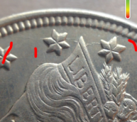 1883-No-Cents-V-Nickel-2-Retained-Cuds-With-Lots-Of-Markers.