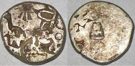 4-Ancient-Coins-Of-Maurya-Kingdom---Silver-Karshapana