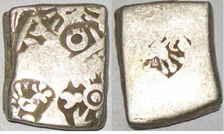4-Ancient-Coins-Of-Maurya-Kingdom---Silver-Karshapana