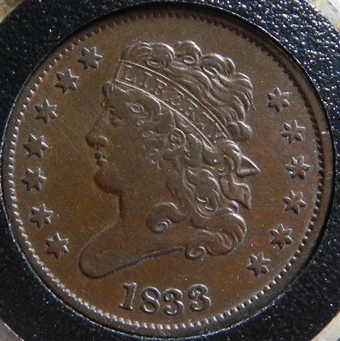 1833-Half-Cent
