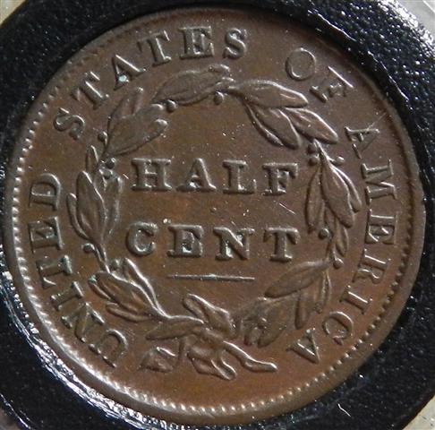 1833-Half-Cent
