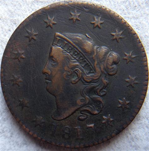 Pair-Of-1817-Large-Cents