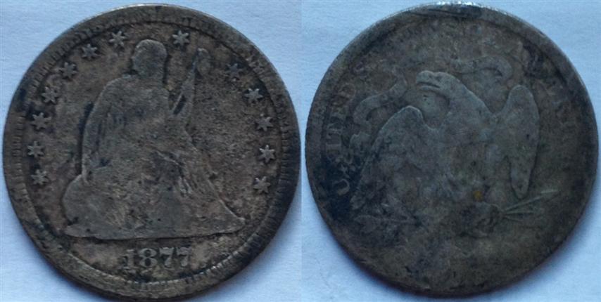 1877-S-Seated-Quarter---Interesting-Story
