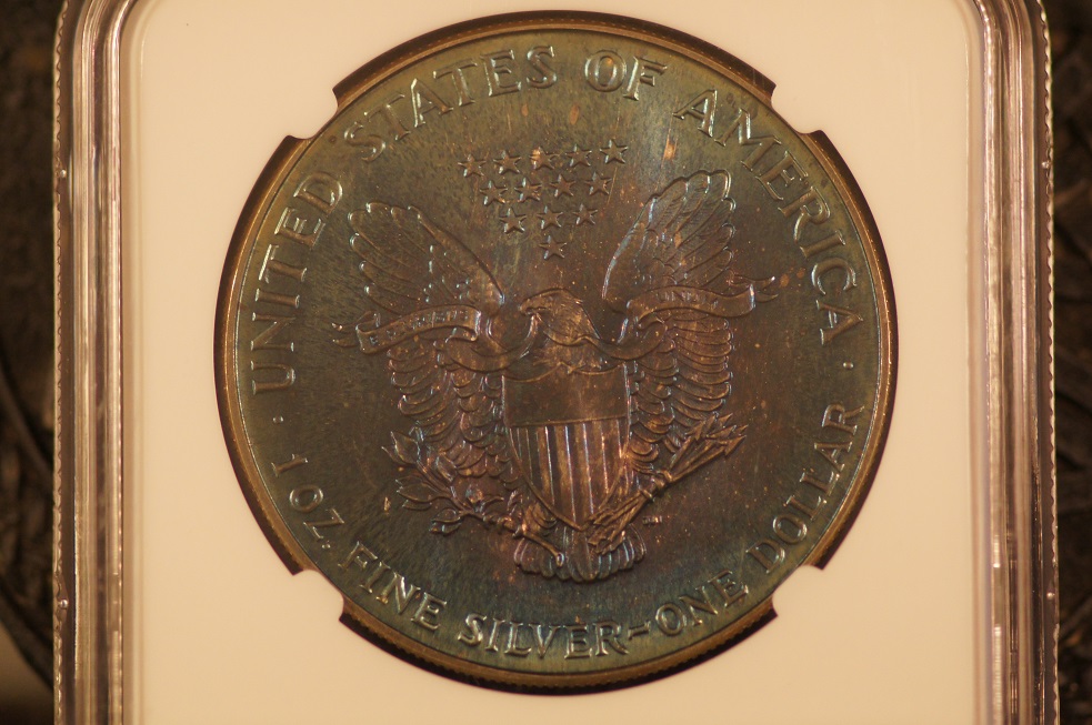 2014-Rainbow-Toned-American-Silver-Eagle-Dollar