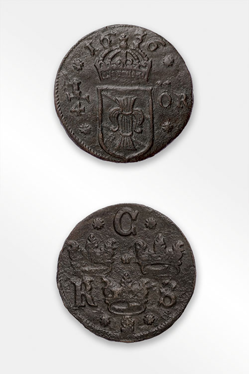 Ancient?-Coin-With-3-Crowns-|-Swedish