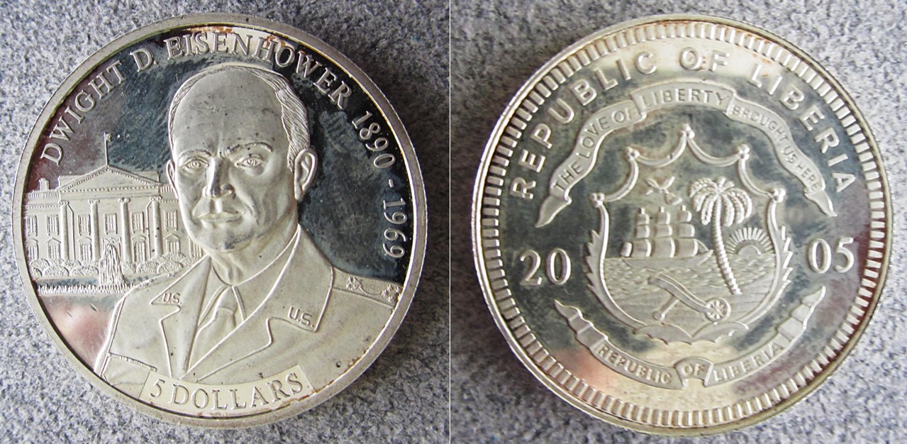 Liberia-5-Dollar-2005-Eisenhower