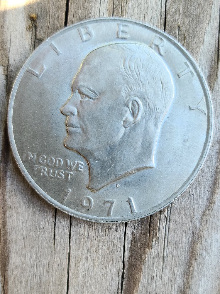 1971-D-Eisenhower-Dollar-Coin-DDR-Or-Nice-M/D?