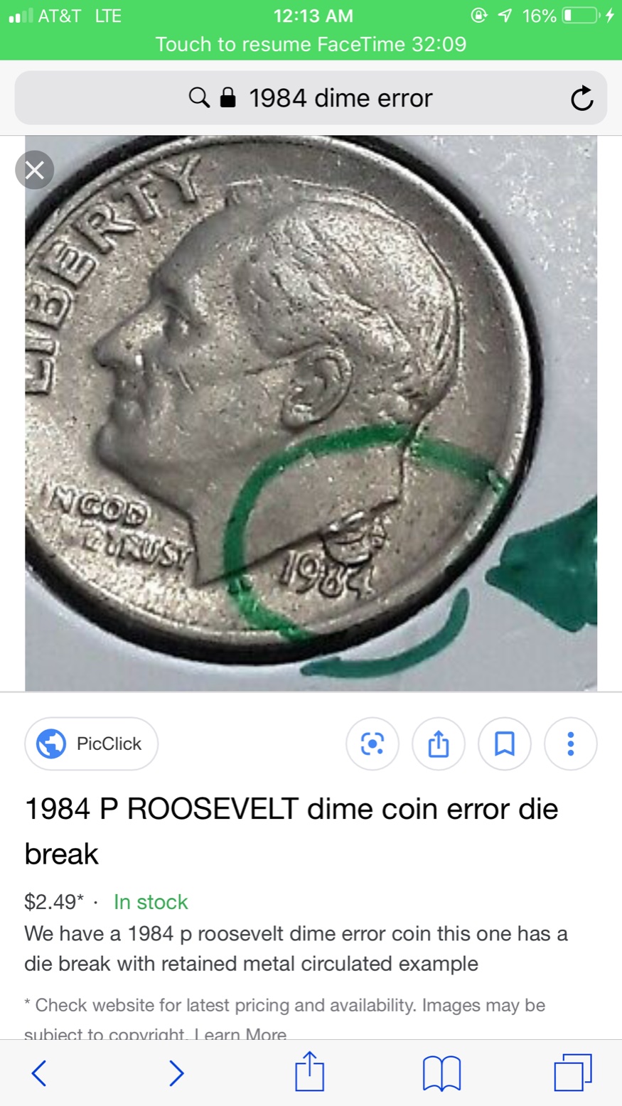 1984-Dime-Die-Chip-3-Matching-Dimes
