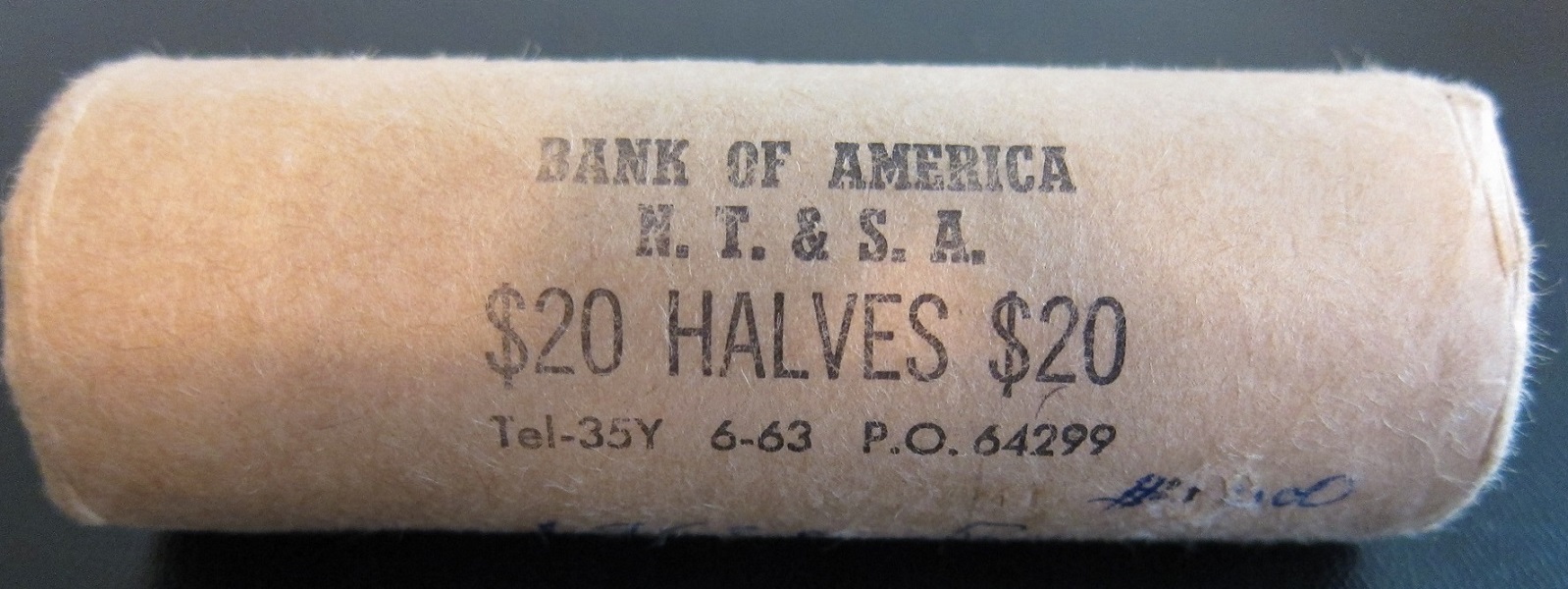 Value?-$20-Halves-Franklin-Double-Shotgun-Roll-1963-D