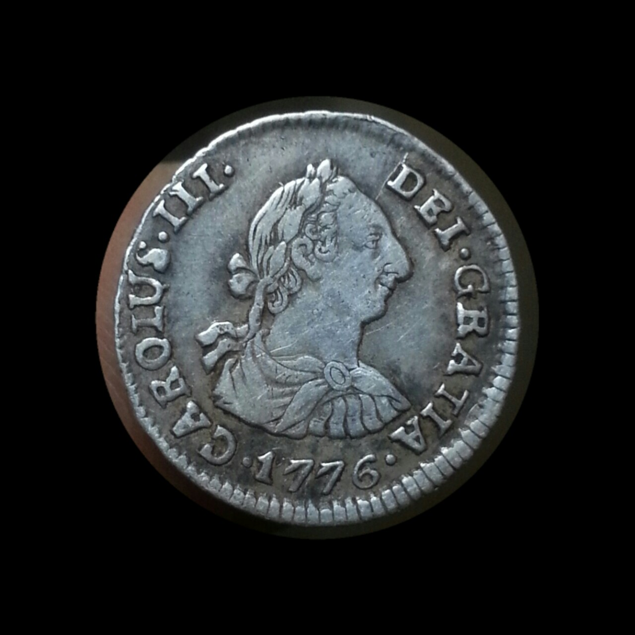 Four-Small-Cobs-And-A-Bust-1/2-Reale
