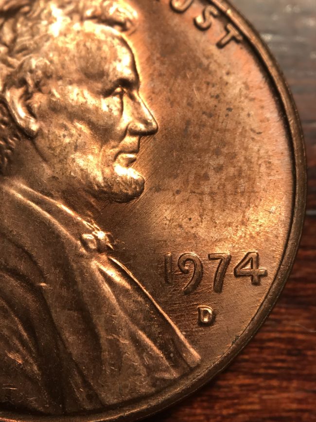 1974-Lincoln-Cent--Wild-And-Intense-Die-Trails.-Any-Attribution?