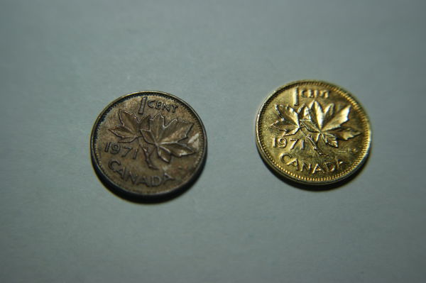 1971-Yellow-Goldish-Canadian-Penny