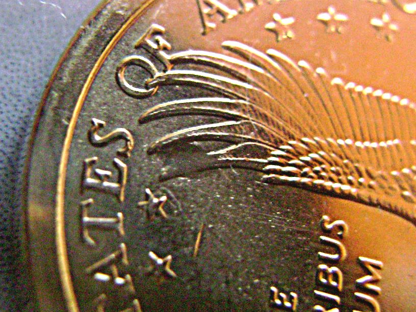 Sacagawea-Error,-Delamination-On-Eagle�s-Wing