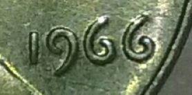 1966-Penny-With-Possible-Die-Crack