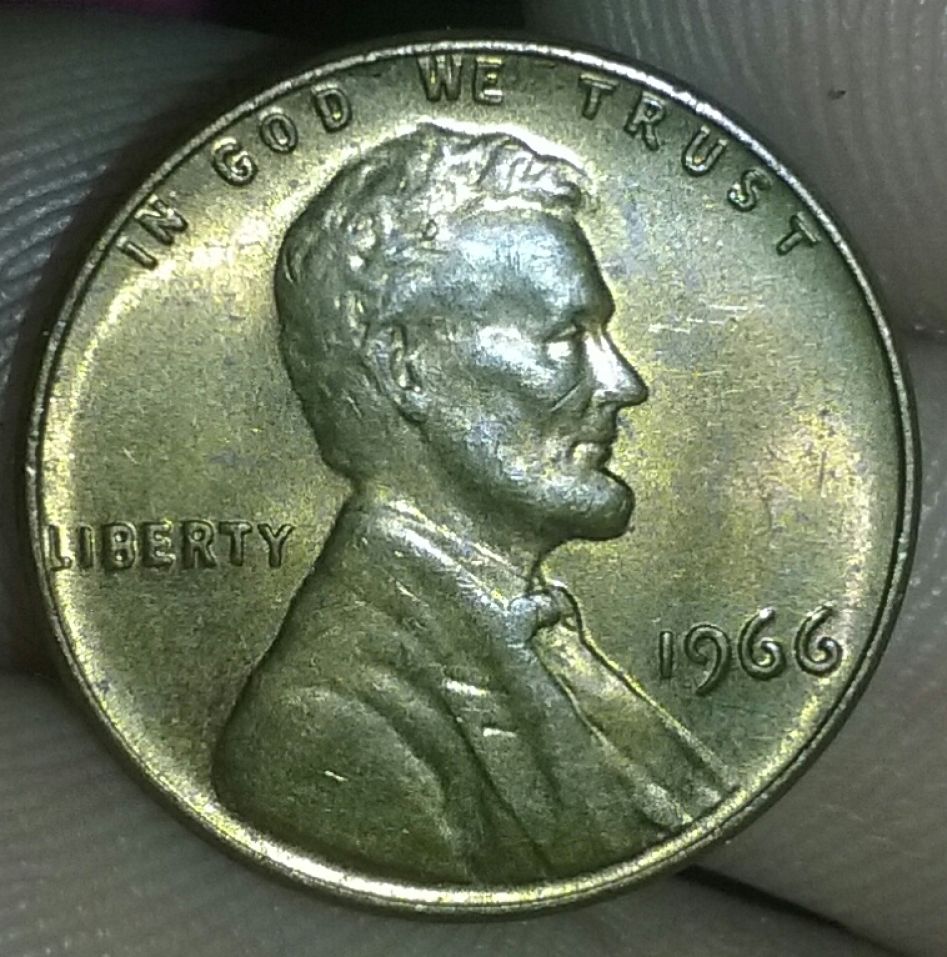 1966-Penny-With-Possible-Die-Crack