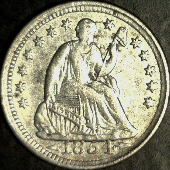 Scarce-Seated-Half-Dime-Collector's-Club
