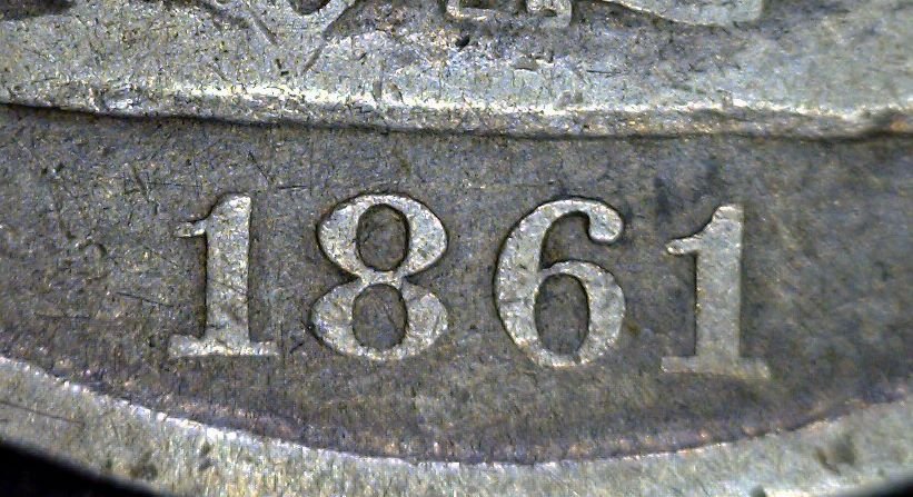 1861-O--Liberty-Seated-Half-Dollar---With-A-