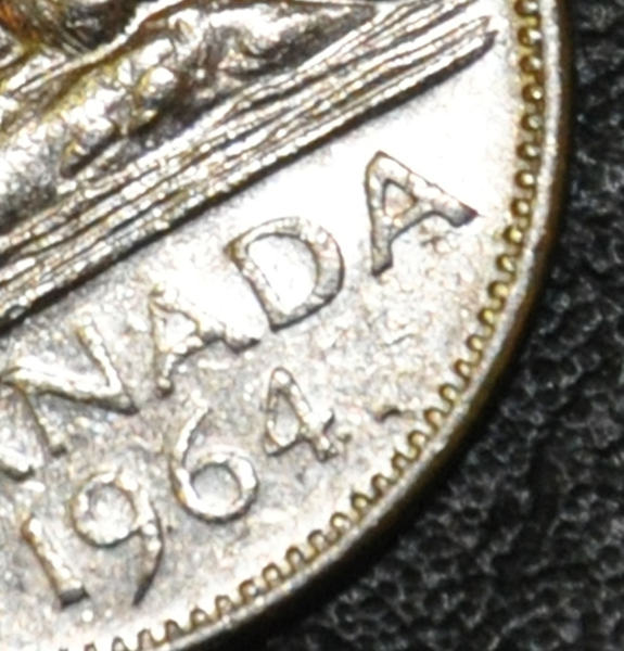 1964-Canadian-5-Cents-With-Dot/Error
