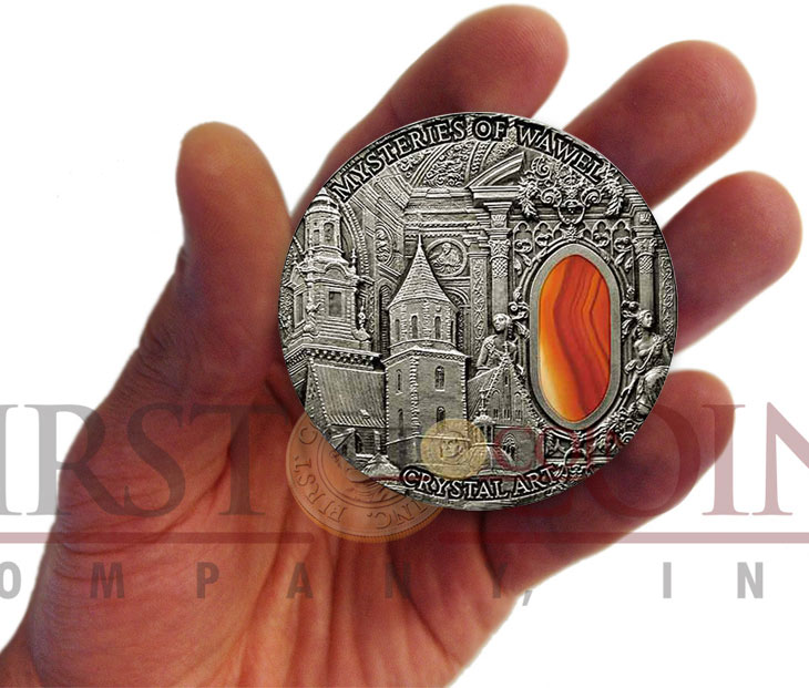 New-Mysteries-Of-Wawel-Silver-Coin-Crystal-Art-Niue-Island