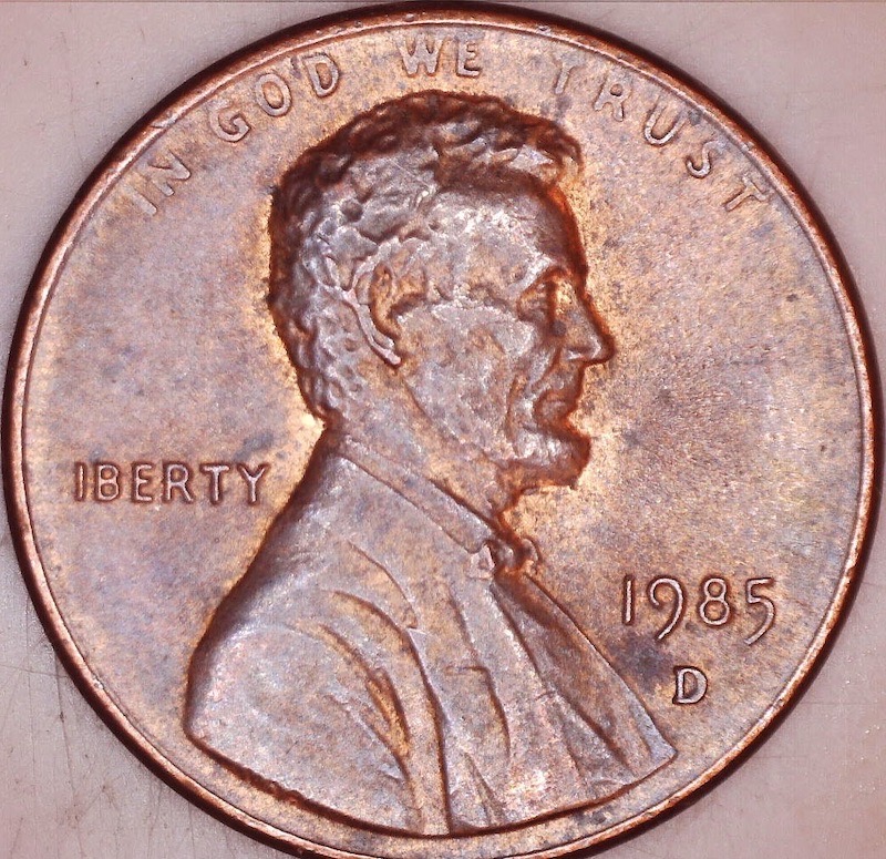 1985-D-Lincoln-Cent-Grease-Die-Error