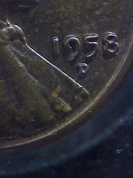1958-D-Lincoln-Cent-Monstrous-Machine-Damage