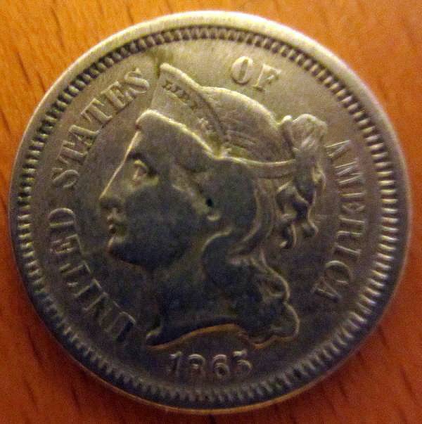 1865--'3'-Cent-Nickel